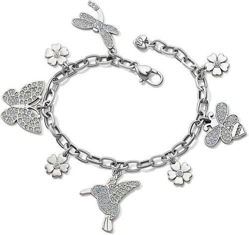 Brighton Flora Garden Silver Charm Bracelet