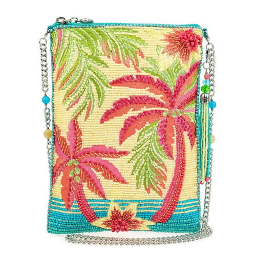 Mary Frances Happy Place Tropical Palm Trees Mini Crossbody Phone Purse