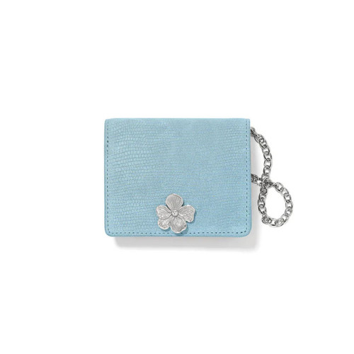 Brighton Everbloom Small Blue Suede Wallet