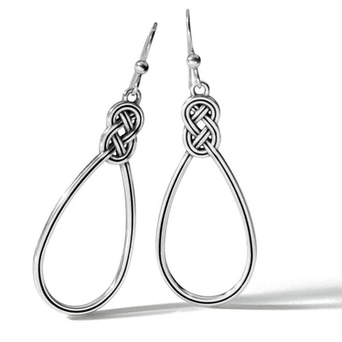 Brighton Interlock Silver French Wire Dangle Earrings