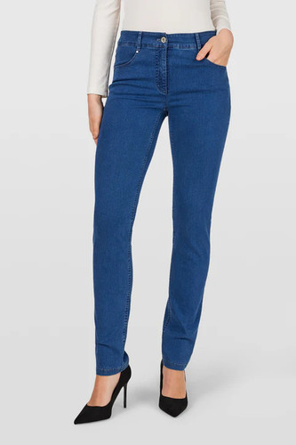 Robell Elena Slim Navy Blue Stretch Denim Jeans