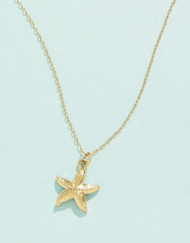 Spartina 449 Gold Starfish Pendant Chain Necklace