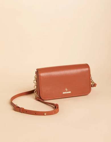 Spartina 449 Crew Calf Leather Saddle Brown Crossbody Purse Spartina 449 Crew Calf Leather Saddle Brown Crossbody Purse