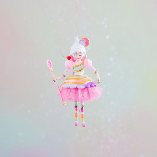 Glitterville Lickowish Pink Tutu Lady With Pink Spoon Christmas Tree Ornament