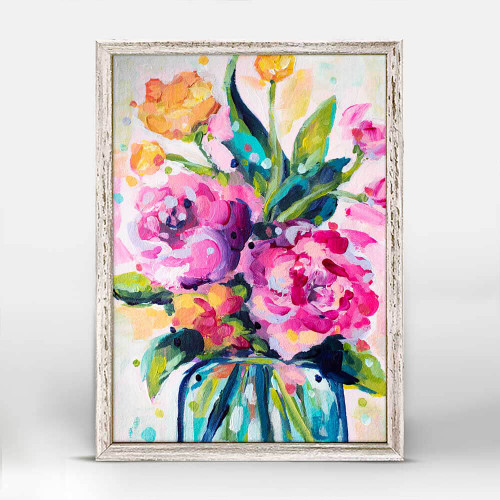 Green Box Bright Flowers Simple Sunshine Mini Canvas Wall Art