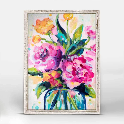 Green Box Bright Flowers Simple Sunshine Mini Canvas Wall Art