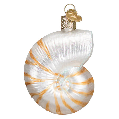 Old World Christmas Nautilus Sea Shell Glass Tree Ornament Old World Christmas Nautilus Sea Shell Glass Tree Ornament