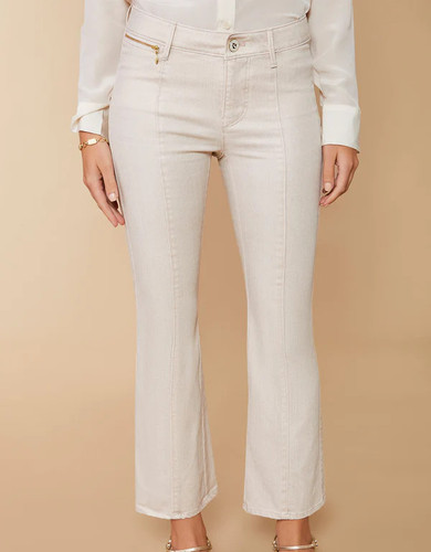 Spartina 449 Mallory Metallic Champagne Kick Flare Jean Pant