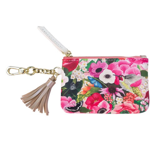 Green Box Haute House Floral Key Clip Pouch Wallet