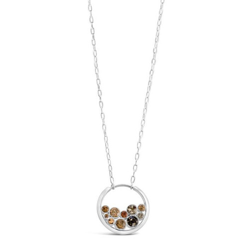 Dune Jewelry Multi Elements Bubble Silver Necklace