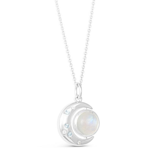 Dune Jewelry New Moon Moonstone Silver Necklace By Captain Kate