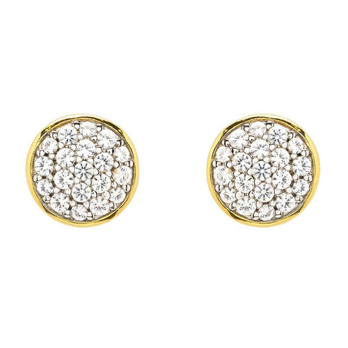 Ocean Jewelry White Sapphire 14KT Gold Vermeil Stud Earrings Ocean Jewelry White Sapphire 14KT Gold Vermeil Stud Earrings