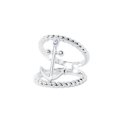 Nau-T Girl Anchor Double Rope Band Ring