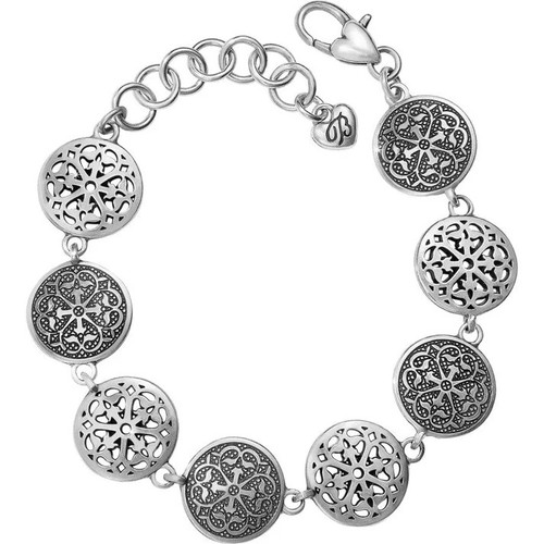 Brighton Ferrara Medallion Silver Link Bracelet