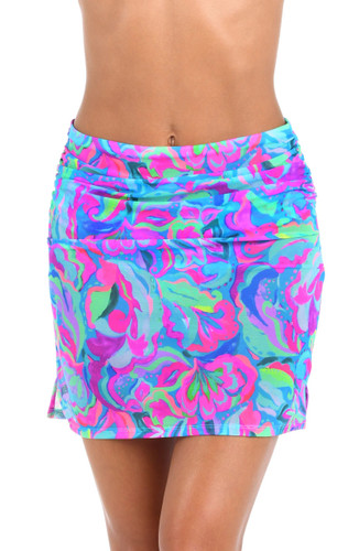 Sunshine 79 Swirltopia Pull On Short Mesh Skirt Swim Cover
