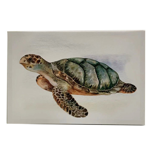Realistic Sea Turtle Canvas Wall Art