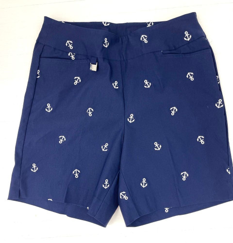 Lulu-B Bangladine Embroidered Anchor Pull On Shorts