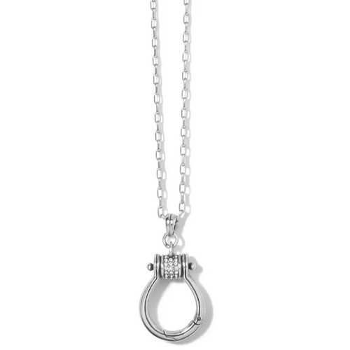 Brighton Meridian Petite Charm Holder Long Silver Necklace