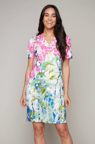 Claire Desjardins Return Of An Old Friend Wearable Artwork Short Sleeve Dress Claire Desjardins Return Of An Old Friend Wearable Artwork Short Sleeve Dress