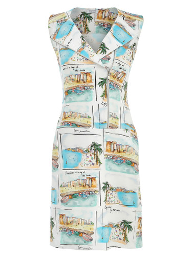 Dolcezza Le Sable et la Mer Beach Vacation Zip Front Dress