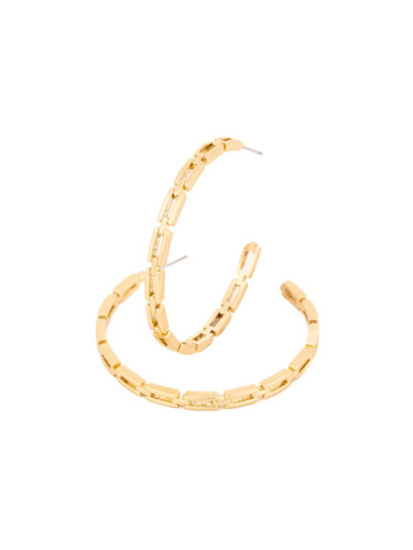 Michelle McDowell Layla Large Gold Golden Hour Hoop Earrings Michelle McDowell Layla Large Gold Golden Hour Hoop Earrings