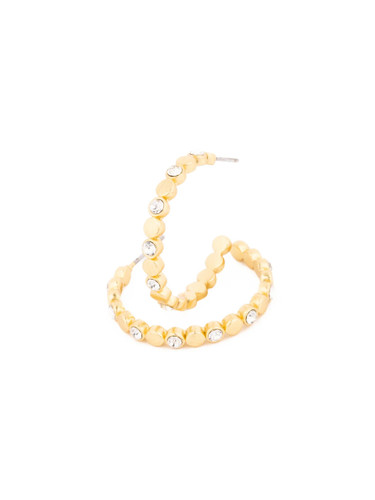 Michelle McDowell Gianna Medium Gold & Crystal Golden Hour Hoop Earrings Michelle McDowell Gianna Medium Gold & Crystal Golden Hour Hoop Earrings