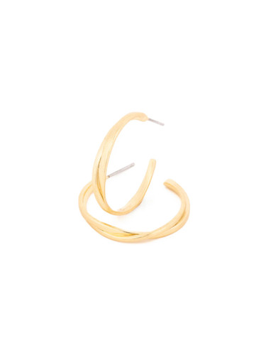 Michelle McDowell Kat Medium Gold Golden Hour Hoop Earrings Michelle McDowell Kat Medium Gold Golden Hour Hoop Earrings