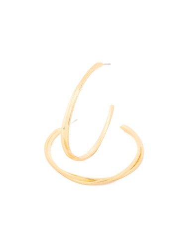 Michelle McDowell Kat Large Gold Golden Hour Hoop Earrings Michelle McDowell Kat Large Gold Golden Hour Hoop Earrings