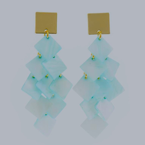 Michelle McDowell Jane Blue Abalone Dangle Earrings Michelle McDowell Jane Blue Abalone Dangle Earrings