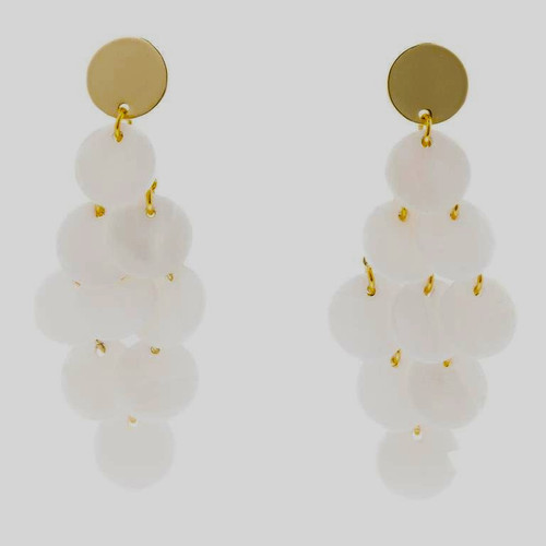 Michelle McDowell McKenna White Abalone Dangle Earrings Michelle McDowell McKenna White Abalone Dangle Earrings