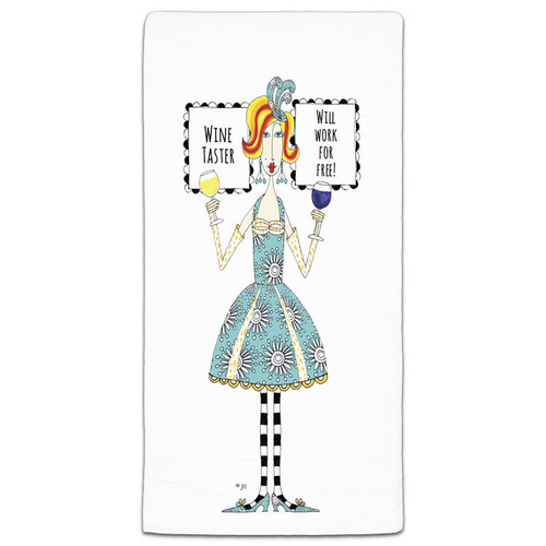 CJ Bella Wine Taster Flour Sack Towel