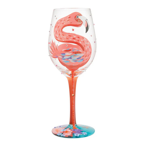 Lolita Fabulous Flamingos Stem Wine Glass