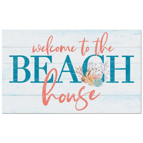 Welcome to The Beach House Entryway Floor Mat