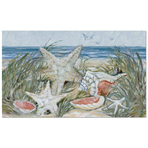 Coastal Shells On The Beach Entryway Floor Mat