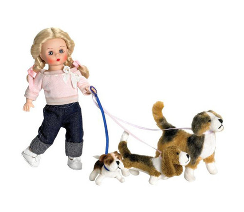 Madame Alexander Walk In The Park With Dogs Wendy 8" Doll Madame Alexander Walk In The Park With Dogs Wendy 8" Doll