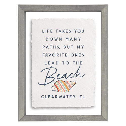 Sincere Surroundings Boynton Beach Life Takes You Framed Paper Mache Sign