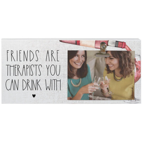Sincere Surroundings Friends Are Therapists Wood Photo Clip Block Sincere Surroundings Friends Are Therapists Wood Photo Clip Block