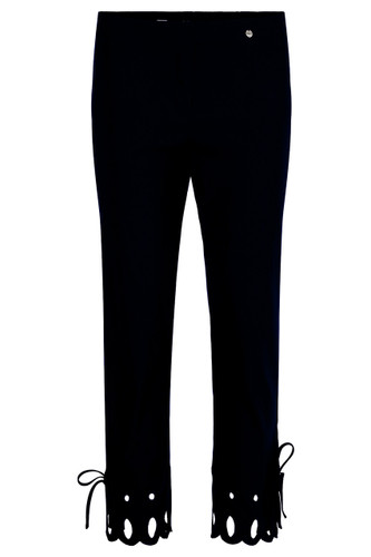 Robell Eyelet Hem Border Lena 09 Slim Pull On Pant