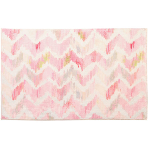 Cozy Living Petals & Blossoms Pink Super Soft Bath Mat Rug
