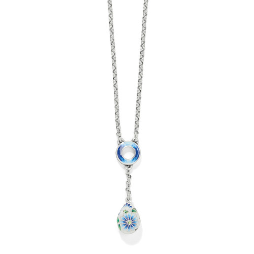 Brighton Sydney Daisy Teardrop Silver Necklace