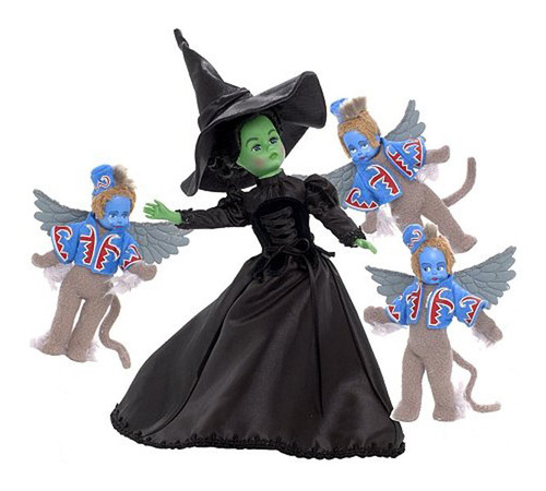 Madame Alexander The Wicked Witch Of The West & 3 Winged Monkeys Wizard Of Oz 10" Doll Set