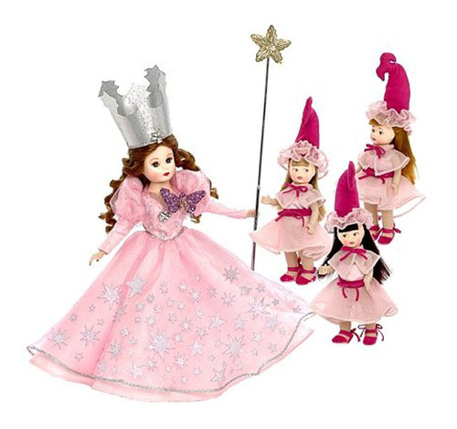 Madame Alexander Glinda The Good Witch & 3 Lullaby League Munchkins Wizard Of Oz 10" Doll Set