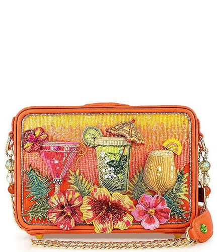 Mary Frances 5:00 Somewhere Tropical Bar Top Handle Purse - Beach