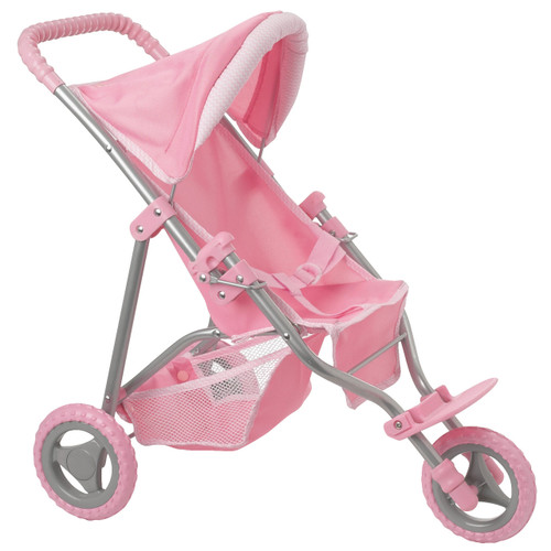 Corolle Deluxe Pink 3 Wheel Jogging Doll Stroller