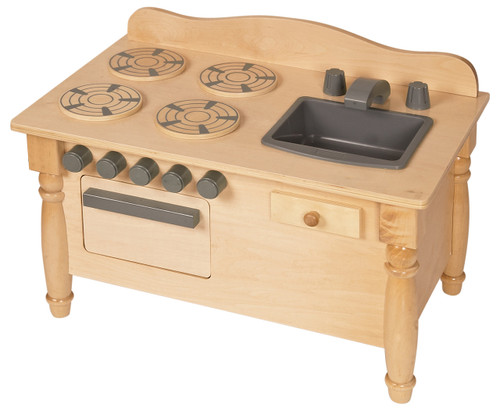 Guidecraft Natural Wood 18" Doll All in One Play Kitchen Stove Oven Sink