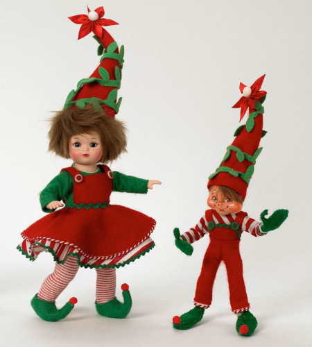 Madame Alexander Christmas With Annalee Elf 8" Doll Set Madame Alexander Christmas With Annalee Elf 8" Doll Set