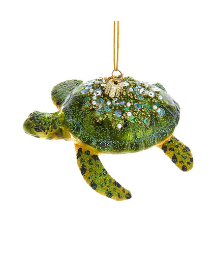 Noble Gems Green Sea Turtle Ornament