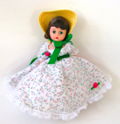 Madame Alexander Scarlett O'Hara Organdy Flower Picnic Gown Gone With The Wind 8" Doll