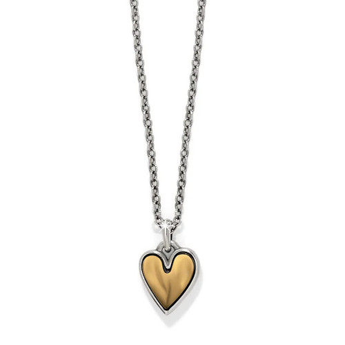 Brighton Cascade Mini Heart Reversible Gold Silver Necklace