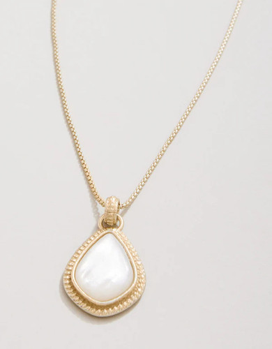 Spartina 449 Enclave Mother of Pearl Teardrop Petite Gold Necklace